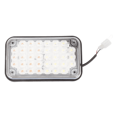 Luz de Advertencia de 6X4", Bicolor Rojo/Claro, Ideal para Ambulancias