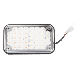 Luz de Advertencia de 6X4", Bicolor Rojo/Claro, Ideal para Ambulancias
