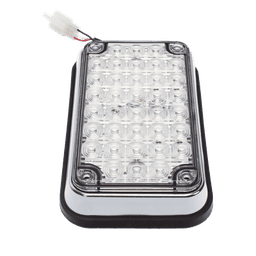 Luz de Advertencia de 6X4", Bicolor Rojo/Claro, Ideal para Ambulancias