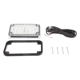 Luz de Advertencia de 6X4", Bicolor Rojo/Claro, Ideal para Ambulancias