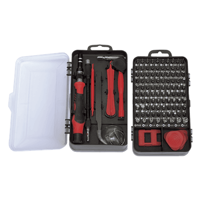 Juego de Reparación de Pantallas o Dispositivos Electrónicos de Uso Fino con 115 piezas con Estuche de Almacenaje.