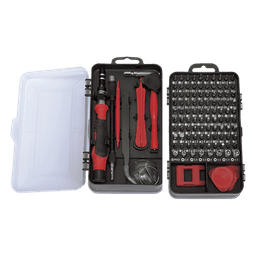Juego de Reparación de Pantallas o Dispositivos Electrónicos de Uso Fino con 115 piezas con Estuche de Almacenaje.