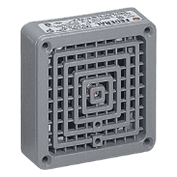 Bocina Vibratone® 350 con placa de ajuste, listado UL y cUL, 120 Vca, color gris