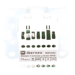Módulo de Botones para Llamada Paciente-Enfermera / 3 Teclas Iluminadas / Lector RFID 125 KHz / BUS RS485 / Instalación Empotrada 2x2 pulgadas o Superficie