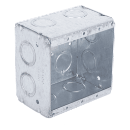 Caja Multigang / 2 Gangs / 2.5 in (6.35 cm) Profundidad / 12 Entradas 1/2-3/4 in (1.27-1.91 cm)
