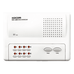 Intercomunicador Manos Libres / 8 Extensiones / Alcance 200 m (656.2 ft) / Cable 2 Hilos Calibre 18 / Alimentación 6 VCC / Montaje en Pared