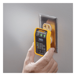 Probador de Tomacorriente Eléctrico Estándar o GFCI con Señal Acústica, Con LEDs de Alto Brillo y Gráfico Incluido Para Verificar Rápida y Fácilmente el Cableado 