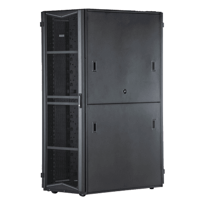 Gabinete para Centros de Datos / 42 UR / 800 mm Ancho / 1200 mm Profundidad / 2.62 x 3.94 pies / Acero / Negro