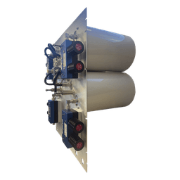Combinador en Panel para Rack 19" 400-512 MHz, 4 Canales (8" Diam.) 250 kHz, 100/150 Watt, N Hembras.