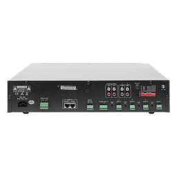 Amplificador Mezclador Matricial / 2 zonas / 240W por canal / 6 entradas / Bluetooth USB SD FM / 4 entradas mic con phantom / 100V y 4-16Ω / 787 pies de cobertura