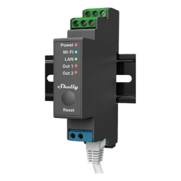 Relevador Inteligente / 2 Canales / 16A por Canal / Wi-Fi, Bluetooth y Ethernet / Montaje en Riel DIN / Control Local y Remoto