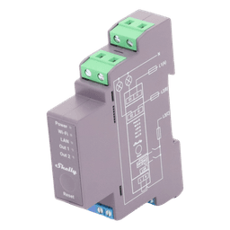 Relevador Inteligente / 2 Canales / 16A por Canal / Wi-Fi, Bluetooth y Ethernet / Montaje en Riel DIN / Control Local y Remoto