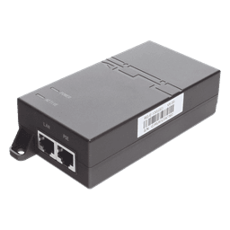 Inyector PoE / 802.3at 30 W / Gigabit / 2 Puertos LAN / Entrada 100-240 V CA / IEC C5