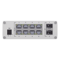 Switch Industrial No-Administrable / 8 Puertos Gigabit PoE+ 30W / 2 Puertos SFP / -40 a 75°C / Aluminio