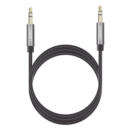 Cable Auxiliar / 3.5mm Macho a Macho / 5m (16.4 ft) / Conectores Oro 24K / TPE / Aluminio / Negro