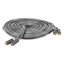 Cable de Audio 2 RCA Macho a 2 RCA Macho / 5 Metros (16.40 Pies) / Cobre Libre de Oxígeno / Conectores Chapados en Oro / Doble Blindaje EMI/RFI