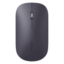 Mouse inalámbrico 2.4 GHz | Ultra Delgado y Silencioso | DPI 1000/1600/2000/4000 (Ajustable)  | Alcance 10m | Scroll de Aluminio | Adaptable a diferentes superficies | Diseño suave al tacto | Contiene Receptor USB | Color Negro.