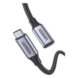 Cable Extensor USB-C Macho a Hembra / USB 3.1 Gen 2 / 10 Gbps / Carga 100W / Thunderbolt 3 Compatible / 1 m (3.3 ft) / Nylon Trenzado / Aluminio