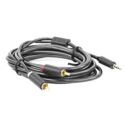 Cable de Audio / 3.5mm Macho a 2 RCA Macho / 3 m (9.84 pies) / Blindaje Múltiple / Conectores Chapados en Oro / TPE Ecológico