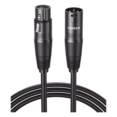 Cable XLR Balanceado / 3 Pines Macho a Hembra / 10 m (32.8 ft) / Triple Blindaje / OFC / Conectores Niquelados