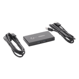 Conmutador USB para Compartir 4 Puertos USB 3.0 a 2 PC Ìs | Cambio Mediante Botón | Incluye Dos Cables USB de 1.5 m | ABS | Permite que 2 Usuarios Compartan 4 Dispositivos Periféricos USB3.0, como una impresora, un escáner, etc.