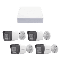 Kit de Videovigilancia IP / 2 Megapixel / NVR 4 Canales PoE / 4 Cámaras Bala / ColorVu Lite / Audio Integrado