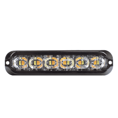 Luz Auxiliar de 12 LED, Ambar/Blanco, Lente Transparente