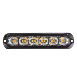 Luz Auxiliar de 12 LED, Ambar/Blanco, Lente Transparente