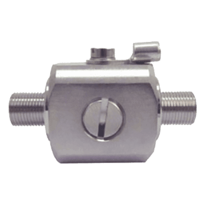 Protector contra descargas eléctricas. Cubre los rangos de frecuencia de los amplificadores de Señal Celular. 75 Ohm. Conectores F hembra.