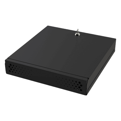 Gabinete Metálico de Seguridad para DVR/NVR, Ancho 396 mm x 78 mm de Alto x 