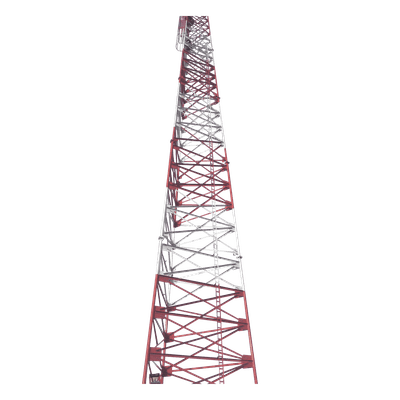 Torre Autosoportada Tubular / Uso Pesado / 36 m (118 ft) / 7 Secciones / Galvanizado Inmersión / 200 km/h