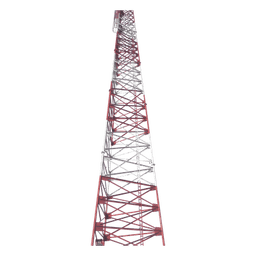 Torre Autosoportada Tubular / Uso Pesado / 36 m (118 ft) / 7 Secciones / Galvanizado Inmersión / 200 km/h