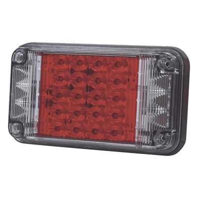  Luz de Advertencia de 7X4", Color Rojo, Con Luces de Trabajo, Ideal para Ambulancias