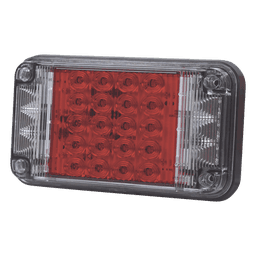  Luz de Advertencia de 7X4", Color Rojo, Con Luces de Trabajo, Ideal para Ambulancias