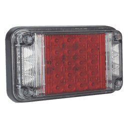  Luz de Advertencia de 7X4", Color Rojo, Con Luces de Trabajo, Ideal para Ambulancias