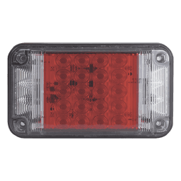  Luz de Advertencia de 7X4", Color Rojo, Con Luces de Trabajo, Ideal para Ambulancias