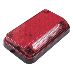 Luz de Advertencia de 7X4", Color Rojo, Con Luz de Trabajo, Ideal para Ambulancias