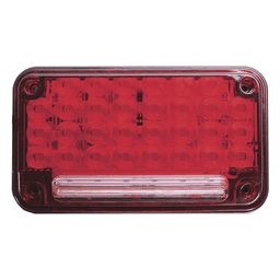 Luz de Advertencia de 7X4", Color Rojo, Con Luz de Trabajo, Ideal para Ambulancias