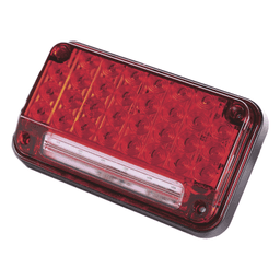 Luz de Advertencia de 7X4", Color Rojo, Con Luz de Trabajo, Ideal para Ambulancias