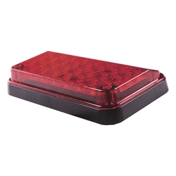 Luz de Advertencia de 7X4", Color Rojo, Con Luz de Trabajo, Ideal para Ambulancias