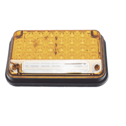 Luz de Advertencia de 7X4", Color Ambar, Con Luz de Trabajo, Ideal para Ambulancias