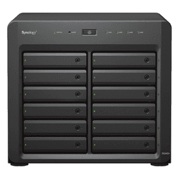 NAS Synology DiskStation DS2422+ | 12 Bahías | Expandible a 24 Bahías | Procesador AMD Ryzen Quad-Core | Hasta 32 GB DDR4 ECC | Caché NVMe SSD | Redes 10/25GbE | Compatible con Virtualización y Vigilancia.