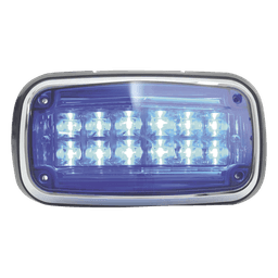 Luz de advertencia 8 X 4", Color Azul, IP67, SAE, Ideal para Ambulancias