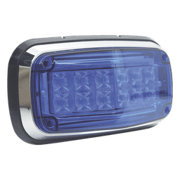 Luz de advertencia 8 X 4", Color Azul, IP67, SAE, Ideal para Ambulancias