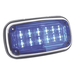 Luz de advertencia 8 X 4", Color Azul, IP67, SAE, Ideal para Ambulancias