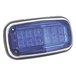 Luz de advertencia 8 X 4", Color Azul, IP67, SAE, Ideal para Ambulancias