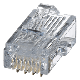 Plug RJ45 / Cat5e / 24-26 AWG / 50 µin Oro / 2500 Ciclos / PoE++ / -10 a 60°C / Paquete 100 pzas