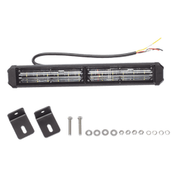 Barra de Luz de Advertencia, 2 Modulos de 6 LED, 11 Pulgadas Rojo / Azul