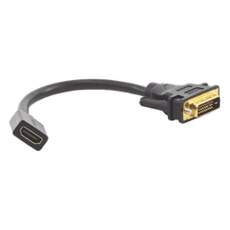 Convertidor DVI Macho a HDMI Hembra | Bidireccional | DVI 24+1 | 1080P@60Hz | Cable de 22 cm (8.66 Pulgadas) | Negro