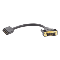 Convertidor DVI Macho a HDMI Hembra | Bidireccional | DVI 24+1 | 1080P@60Hz | Cable de 22 cm (8.66 Pulgadas) | Negro